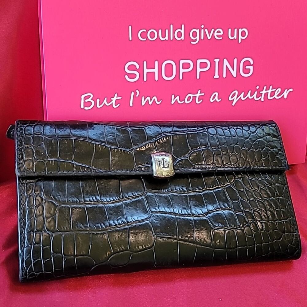 RALPH LAUREN classic Continental Wallet SUPER CLEAN ready to use